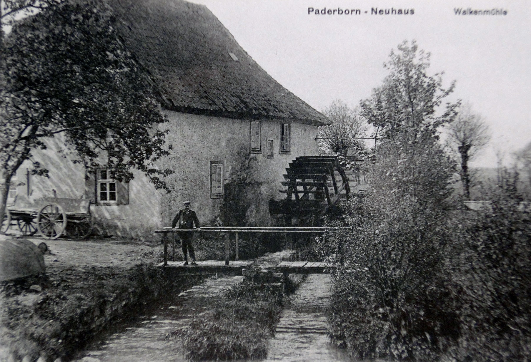 Neuhaus, fulling mill before 1926 (Stadt- und KreisA Pb, repro of a picture postcard,S-M4, Altertumsverein Paderborn)