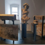 Residenzmuseum Schloss Neuhaus, fragments of the „Neptunkump“ destroyed in Paderborn in 1945 (Photo M. Ströhmer 2019)