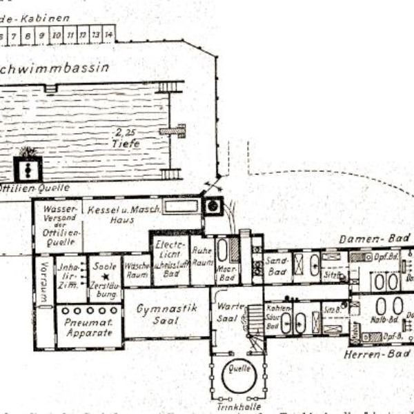 Ground plan of bathhouse, 1903