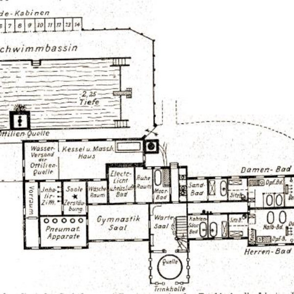 Grundriss Badehaus, 1903